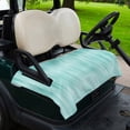 thumbnail image 2 of Golf Cart Seat Covers for 2 Seater, Turquoise Soft Microfiber Cart Seat Towel Blanket, Modern Abstract Art Ombre Striped Absorbent Breathable Non Slip Bench Seats Protector for Golf Course 51"x31", 2 of 9