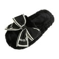 thumbnail image 4 of CHUMUD Women's Bow & Furry Slides - Plush Open-Toe Mules for Indoor Wear, Wide Fit Cozy Fall Winter Shoes, 4 of 9