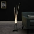 thumbnail image 4 of 48.75" In Carina Modern 5 Acrylic Upright Legs Stix Led Silver Metal Floor Lamp, 4 of 6