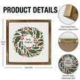 thumbnail image 4 of Eveokoki Farmhouse Wall Decor Signs For Christmas Decorations - Rustic 8” Wood Christmas Wreath Holly Picture Frame - Easy To Hang Indoor Holiday Decor For Your Home, 4 of 4