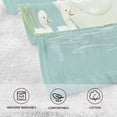 thumbnail image 5 of Yayeee 100% Cotton Hand Towels for Bathroom 16" x 28" Soft Absorbent Kitchen Towel, White Cartoon Swan, 5 of 7