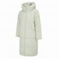 thumbnail image 5 of Pyhlmscde Women's Fashionable Casual Knee Length Zipper Hooded Coat, Puffer Jacket Womens, Warm Jackets for Women, Winter Clothing for Women, 5 of 6