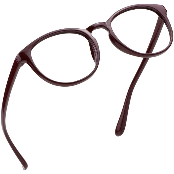 LifeArt Blue Light Blocking Glasses, Anti Eyestrain, Computer Reading Glasses, Gaming Glasses, TV Glasses for Women Men, Anti Glare (Dark Red, 3.00 Magnification)