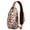 Rose-gold-9, variant on Marine Creatures and Seashells Sling Backpack with Nautical Vintage Mermaid Design, Lightweight Crossbody Daypack, Adjustable Strap, Multiple Compartments for Beach and Daily Use