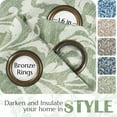 thumbnail image 5 of Curtainking 100% Blackout Curtains for Bedroom Green Scroll Floral Window Curtains Grommet Thermal Insulated Drapes for Living Room Farmhouse Vintage Window Treatments Set 84 Inch Length 2 Panels, 5 of 9