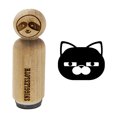 thumbnail image 1 of Round Cat Face Doubtful Rubber Stamp for Scrapbooking Crafting Stamping - Small 3/4 Inch, 1 of 7