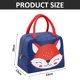 thumbnail image 2 of 1 bolsa para lonchera divertida de dibujos animados, bolsa de tela Oxford, linda bolsa bento portátil para estudiantes para trabajar con bolsa aislante de arroz individual, 2 of 5