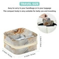 thumbnail image 5 of Marble Travel Portable Earring Organizer Decorative Box Necklace Holder: Square Jewelry Storage for Rings, Earrings, Necklaces, Bracelets, and More - Suitable for Girls and Women, 5 of 6