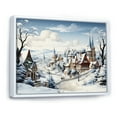 thumbnail image 3 of Designart "Frosty Holiday Village Delight II" Extra Large Landscapes Framed Wall Art - Traditional White Winter Landscape Living Room Framed Canvas Art, 3 of 7