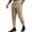 #H-Khaki, variant on Mens Casual Pants Waffle Textured Drawstring Stretch Elastic Waist Tapered Joggers with Pockets