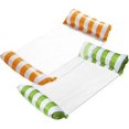 thumbnail image 2 of Pool Hammock, Set of 2 Floating Hammock Floating Bed Lounger Inflatable 4-in-1 Portable Foldable Floating Hammock Ultralight Floating Hammock,Orange+G, 2 of 4
