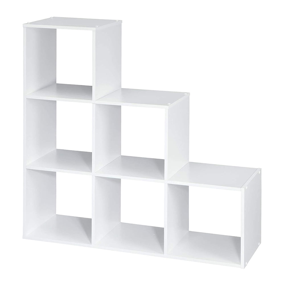 Kepooman Wood 6 Cube Organizer Storage, Modern Open Bookcase Bookshelf Cabinet, White Kepooman Wood 6 Cube Organizer Storage, Modern Open Bookcase Bookshelf Cabinet, White