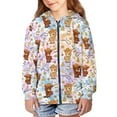 thumbnail image 4 of Forchrinse Horse Hoodies for Girls 11-13 Trendy Y2K Full-Zip Sweatshirts Kids Long Sleeve Hooded Jacket Casual Outerwear with Pockets Fall Winter Clothes, 4 of 7