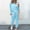 Sky Blue, variant on Babysbule Womens Shirts Women Loose Two-piece Sets Solid Long Sleeve Tops Vest Casual Pants Sweatsuit