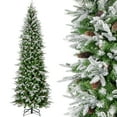 thumbnail image 4 of Costway Árbol de Navidad flocado de 270 cm con 1310 puntas de ramas de PVC PE 470 luces LED de color blanco cálido, 4 of 4
