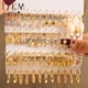 thumbnail image 2 of Juego de pendientes de aro de mariposa de 17KM, pendientes colgantes huecos de corazón para mujer, pendientes de tuerca de Color dorado y metálico, joyería de moda 2022 Dengxun unisex, 2 of 2
