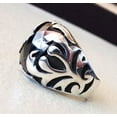 thumbnail image 4 of Black Onyx Mens Ring, Natural Black Onyx, December Birthstone, Designer, 925 Silver Ring, Birthday Gift, Heavy Mens Ring, Arabic Design, Ottoman Style Ring, Christmas, Turkey Mens Signet Ring, 4 of 6