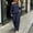 Navy women's polka dot lounge set a1, variant on Usloyux Women's 2 Piece Lounge Set Polka Dot Long Sleeve Open Front Top and Wide Leg Pants Casual Loose Matching Tracksuit Outfits, Black 2XL