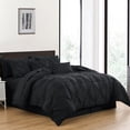 thumbnail image 2 of Chezmoi Collection 10-Piece Bed in a Bag Comforter Set, Pintuck Design, All Season Soft Microfiber Bedding with Sheets, Pillow Shams & Decorative Pillow, Black, California King, 2 of 9