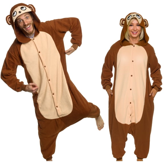 Monkey Gorilla Animal Costume Unisex Adult Plush One Piece Cosplay by Silver Lilly (Medium)