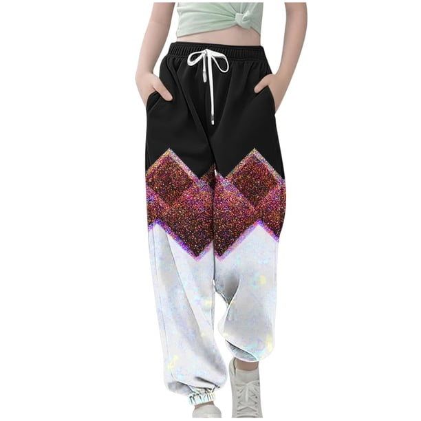 Odeerbi 3-14 Años Para Niños Pantalias de Chándal Bloque de Color Atletismo Atletismo Jogigador Pantalones Caderas Elásticas de La Cintura Con Cordón Con Bolsillo