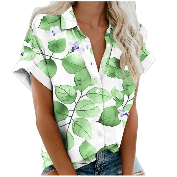 Mujeres Pantalones Cortos Impresos Blusas de Manga Corta Y Top Regular, Vestido de Moda de Verano Casual para Mujeres