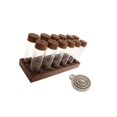 thumbnail image 3 of Tubos de almacenamiento de granos de café con soporte de madera de nogal, tarro de café para bar Base de 12 agujeros, 3 of 9