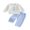 Blue, variant on RUINIXCW Baby Boy 1st Birthday Outfits Number Letter Embroidery Crew Neck Long Sleeve Sweatshirt and Plaid Pants 2 Piece Set