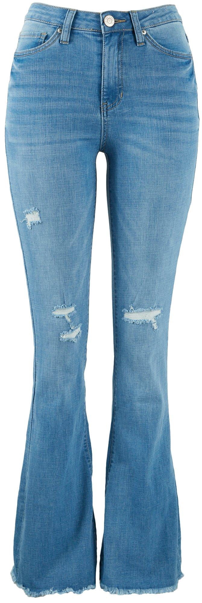 YMI Juniors High Rise Frayed Hem Jeans 