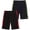 Navy Neon/Black Red, variant on Pro Athlete Boys Athletic Shorts - 2 Pack Quick Dry Performance Basketball Shorts For Boys (8-16)