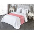thumbnail image 3 of Polka Dot Bed Runner, Repetitive Zebra Skin Pattern of Circular Style Forms Geometric Circles Art, Decorative Accent Bedding Scarf for Hotels Homes & Guest Rooms, King, Coral and White, by Ambesonne, 3 of 3