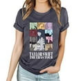 thumbnail image 1 of TayIor Sw1ft Chemises, Tyler Sw1ft Merch, Tyler Sw1ft, Mode Décontractée Imprimée Col Rond Manches Courtes Chemises Blouse Femme Graphique Amateur de Musique TKFASHION Gris Clair P, 1 of 5