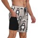 thumbnail image 2 of Fotbe Cartoon Bear Brown Traje de Baño para Hombre – Shorts de Natación de Secado Rápido con Forro y Bolsillos-3X-Large, 2 of 6
