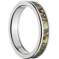 thumbnail image 3 of 4mm Half-Round Titanium Ring with a Mossy Oak Obsession Camo Inlay, 3 of 3