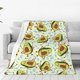 thumbnail image 1 of Fotbe Avocado Doing Sport Manta de Franela Acolchonada con Estampado, Súper Suave y Esponjosa, Extra Grande para Sofá, Cama, Uso Todo el Año-80"x60", 1 of 7
