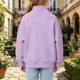 thumbnail image 6 of Children Pockets Sweatshirt Solid Color Winter Long Sleeve Sweatshirt for Boys Girls, 6 of 8