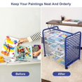 thumbnail image 2 of WhizMax 16 Art Drying Racks -16 Removable Shelves, Mobile Paint Drying Rack with Four Lockable Wheels, Ideal for Schools and Art Studios(18" x 26" x 26"), 2 of 7