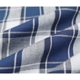 thumbnail image 3 of Vulcanodon 100% Cotton Mens Pajamas Set, Lightweight Button Up Mens Sleepwear(NAVY PLAID, S), 3 of 4