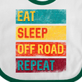thumbnail image 4 of Inktastic Four Wheeling Eat Sleep off Road Repeat Boys or Girls Baby Bib, 4 of 4