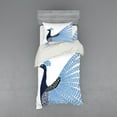 thumbnail image 1 of Ambesonne Animal Bedding Set 3 Pcs, Exotic Peacock Feather, Twin XL, Dark Blue Blue and Black, 1 of 3