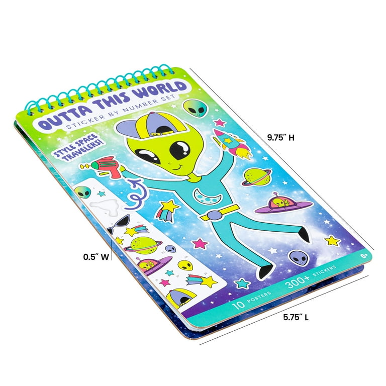 Easter Outta This World Alien Sticker by Number Set Party Favor