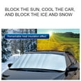 thumbnail image 3 of Hxlamzoo Car Sun Shade & Snow Cover – 70x150 Double Ear Design with Thickened Heat Foam for All-Season Protection (Winter & Summer), 3 of 9