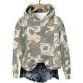 thumbnail image 3 of Craaazy Camo Hoodies for Women Men, Maple Leaf Print Oversized Hooded Sweatshirt Long Sleeve Fleece Pullover With Pocket Gifts, 3 of 8