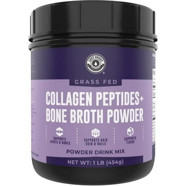 Left Coast Performance Collagen Peptides Powder Organic with Organic Bone Broth Protein, Grass Fed - 16 oz