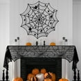 thumbnail image 3 of Halloween Decorations Sets Halloween Tablecloth Spooky Bat Spiderweb Lace 4Pcs, 3 of 7
