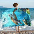 thumbnail image 2 of Beach Towels $15 & under. Sentuca Summer Beach Towels for Kids, Lightweight Hawaiian Bath Towel 29 x 59 Inch, 2 of 8