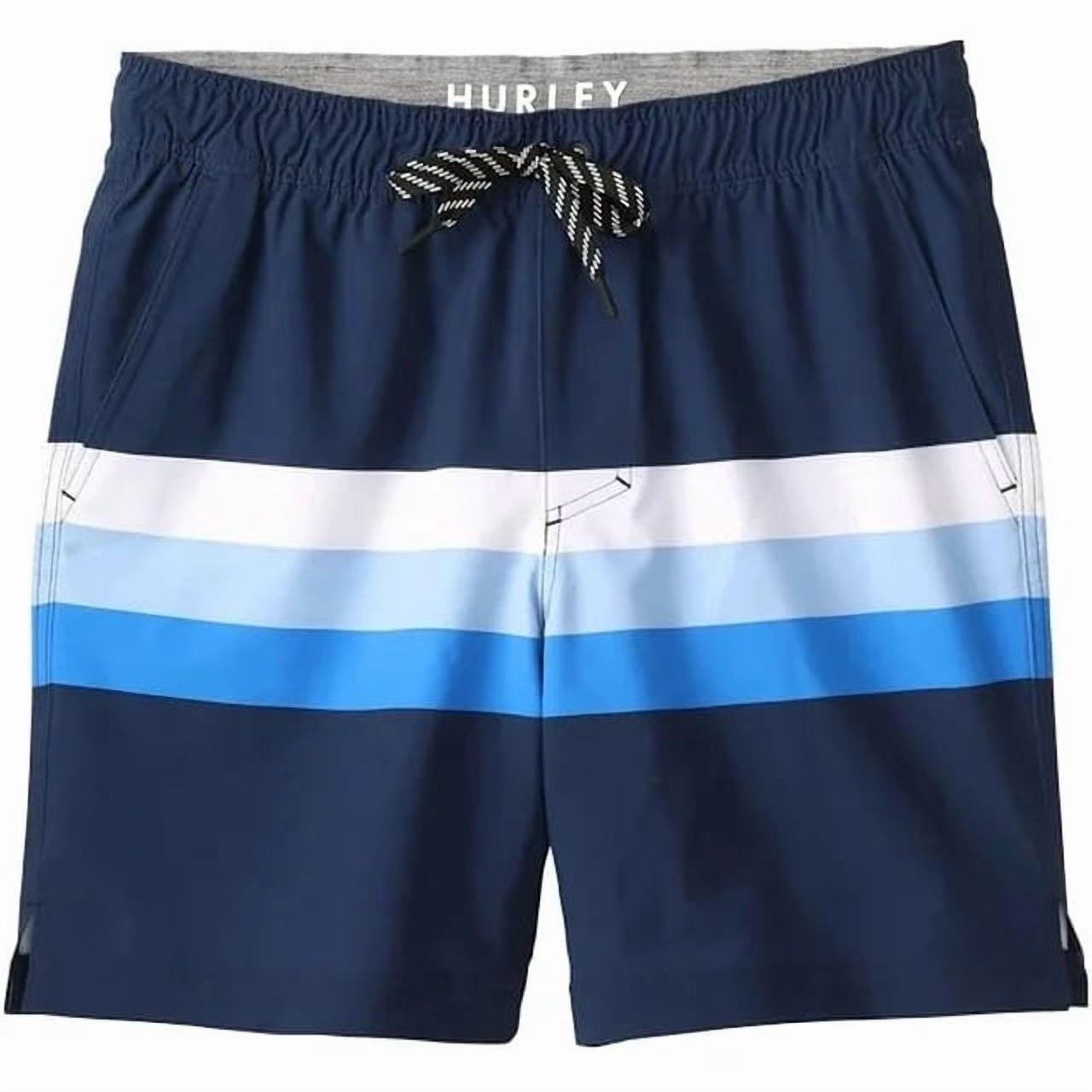 Hurley Men's Swim Shorts Blue Stripes