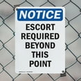 thumbnail image 5 of (2 Pack) Escort Required Beyond This Point OSHA Notice Sign 12 Inch X 18 Inch Plastic Sign, Weather Resistant, UV Protected for Workplace, Business, and Construction Site, Made in the, 5 of 8