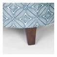 thumbnail image 5 of Cole Classics Round Storage Ottoman Flared Wood Leg Indigo: Polyester Upholstery, Footstool with Hidden Compartment, 5 of 9