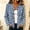 Blue, variant on KLHDSF Women's Leopard Print Knit Cardigan Button Down Long Sleeve Crew Neck Slim Fit Fall Streetwear Casual Jacket for Women Coffee XXL